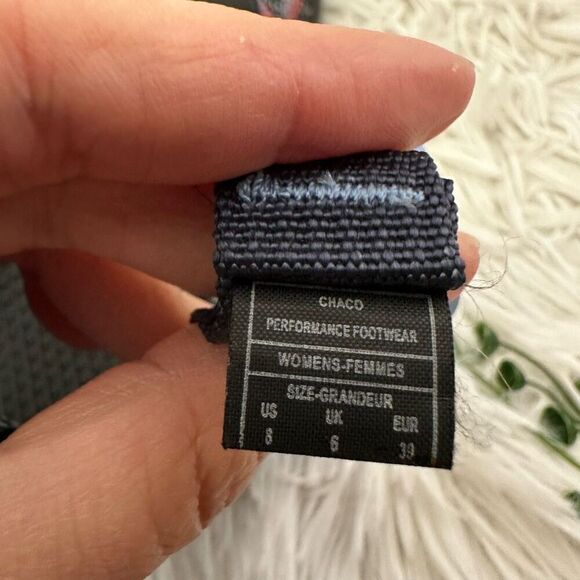 Chaco Z Cloud Outdoor Hiking Sandals Blue/Pink Aztec Print Womens Sz 8 - Picture 7 of 7